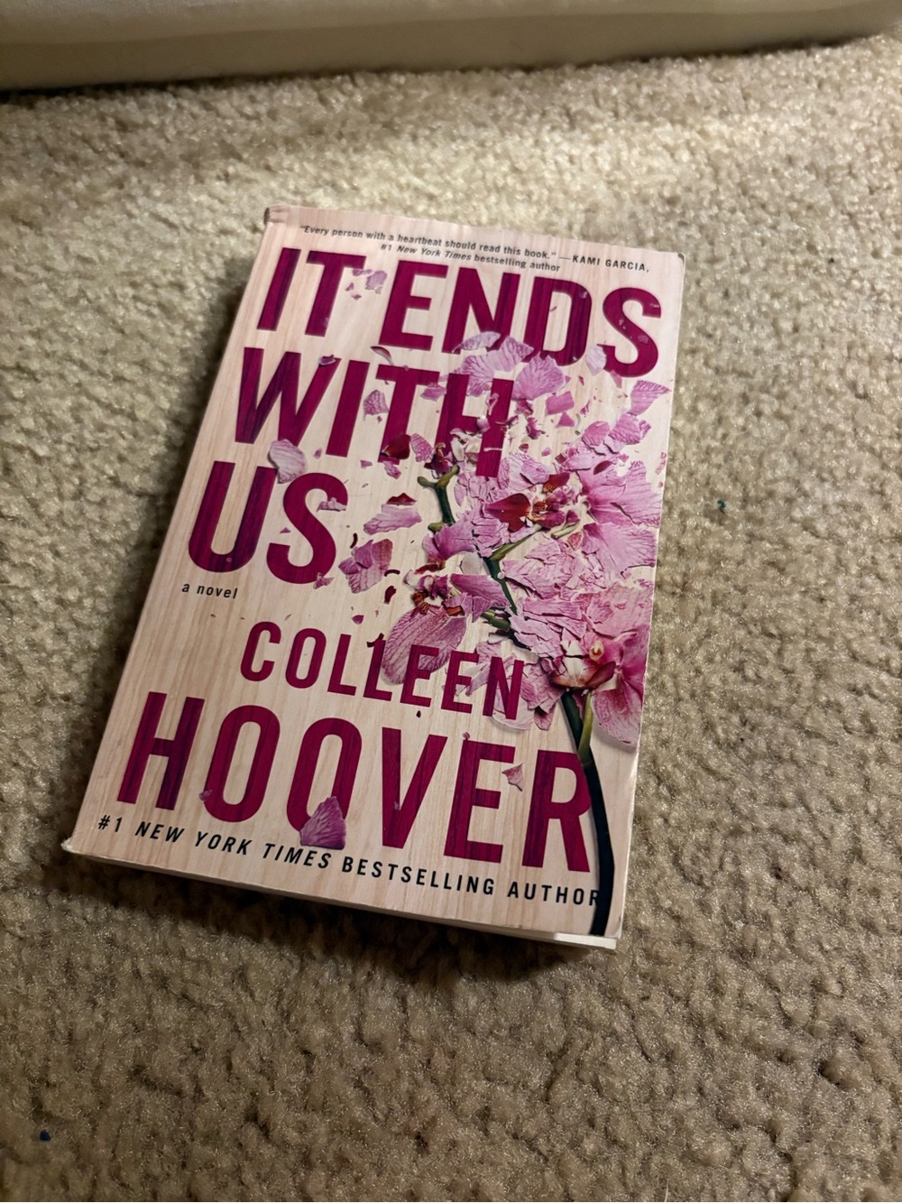 "It Ends With Us" Paperback - Pink Floral Cover